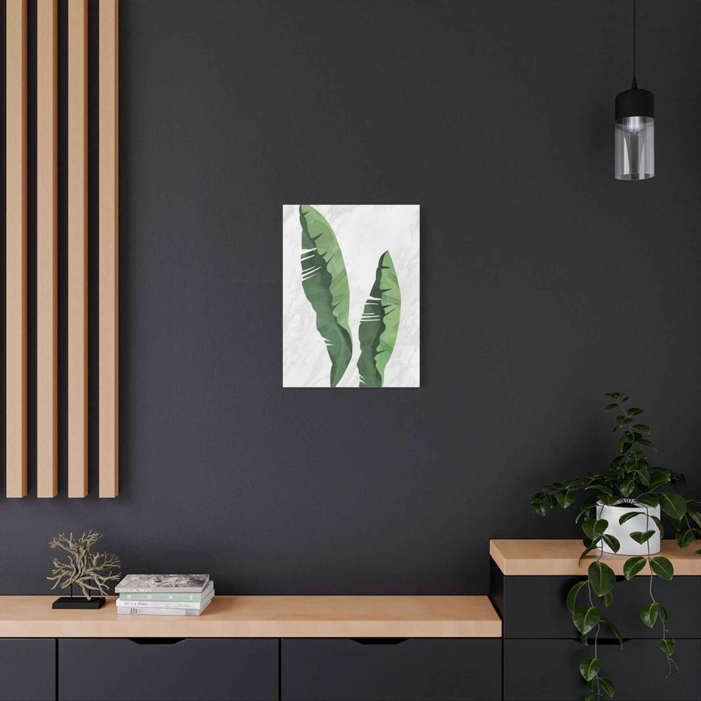 Banana Leaf Canvas Wall Art - Matte Stretched 1.25" - TheKaraHan