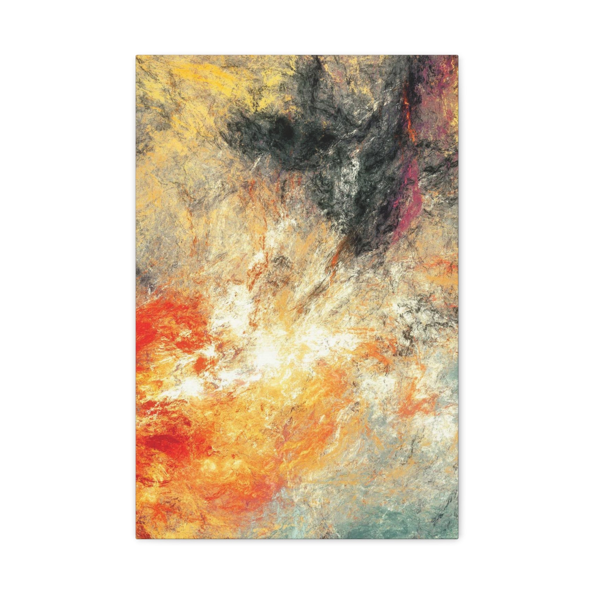 Abstract Firestorm Matte Canvas Print — Stretched Wall Art 
