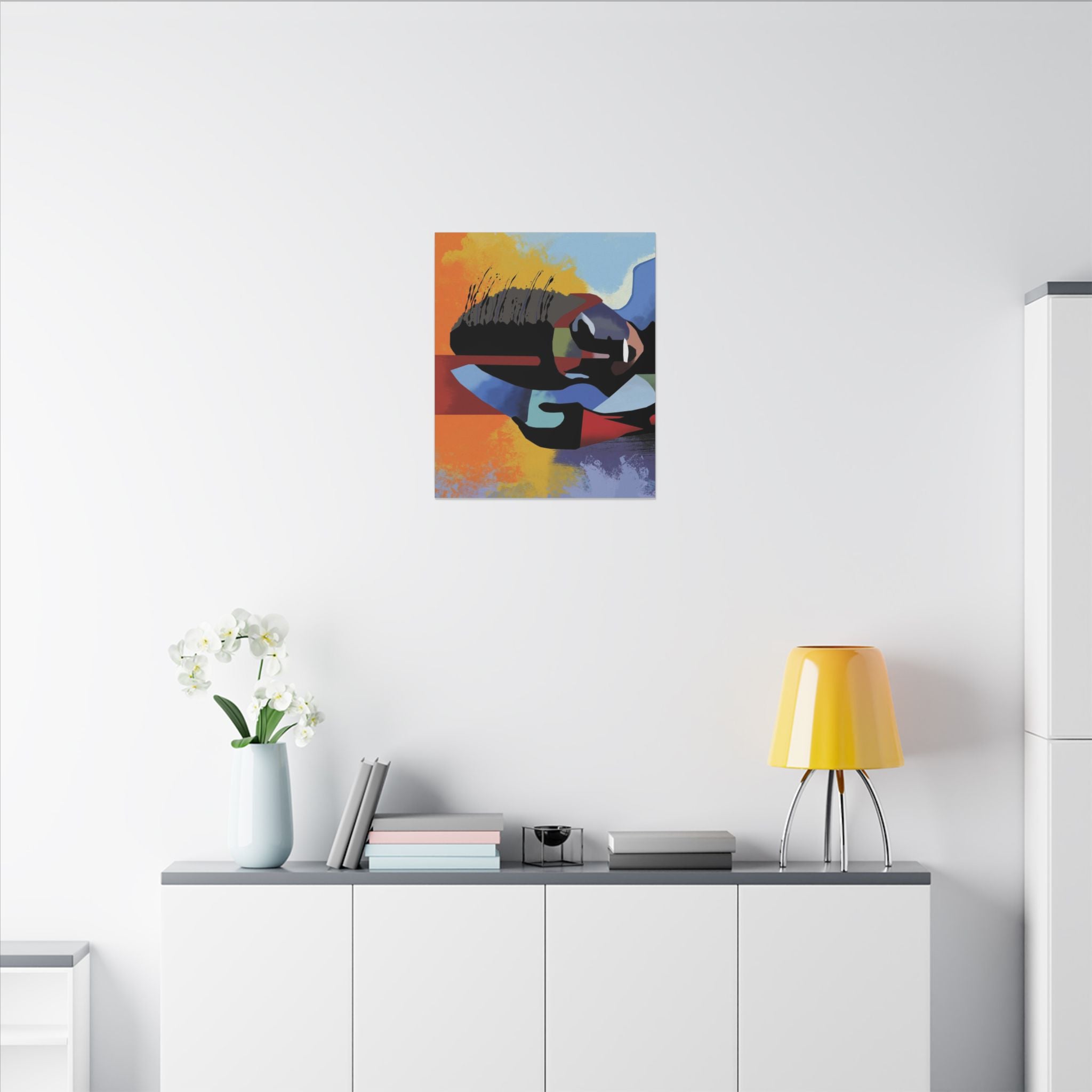 Abstract Guitar Art Canvas - Colorful Modern Music Wall Decor for Your Space - TheKaraHan