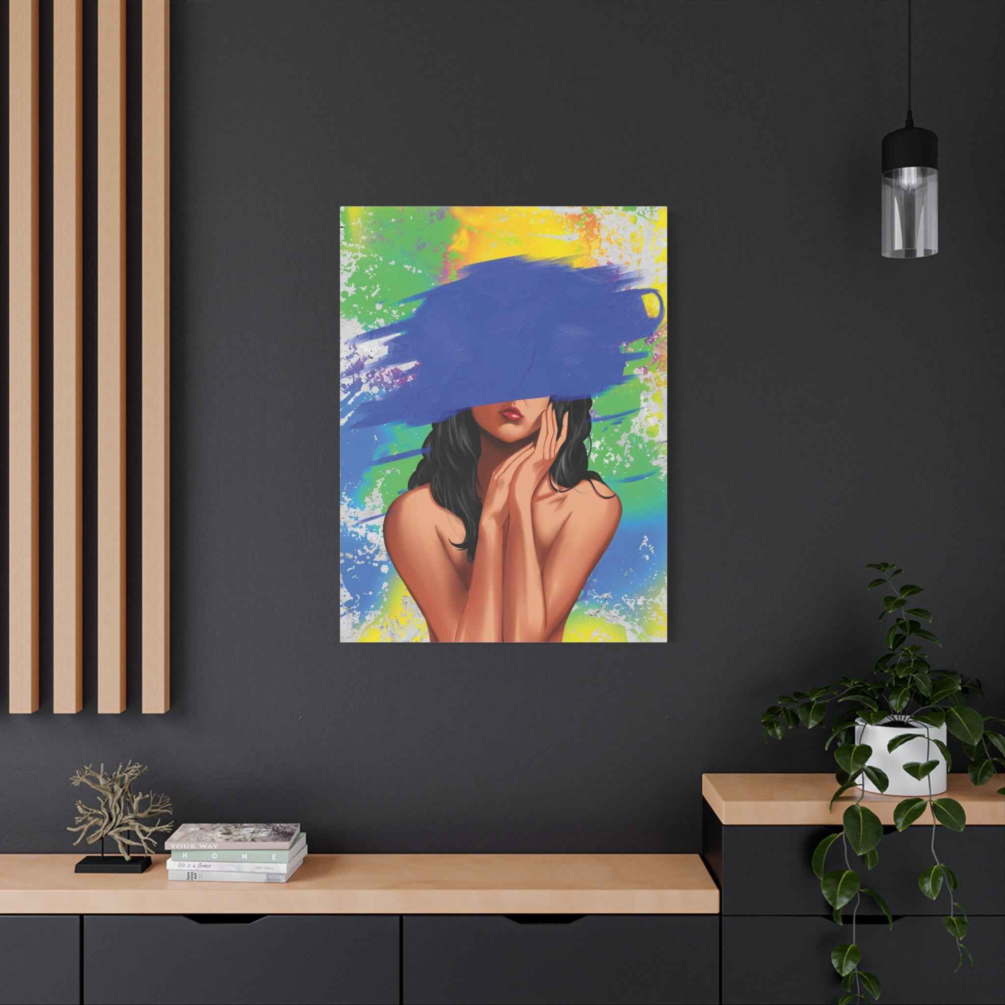 Abstract Portrait Canvas Print — Colorful Brushstroke Woman Art, Matte Stretched Canvas 1.25" - TheKaraHan
