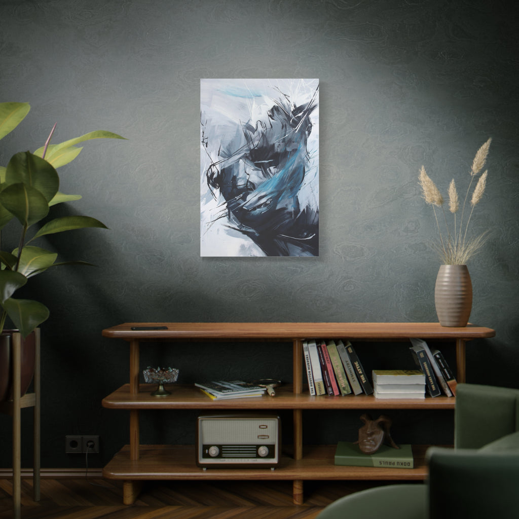 Abstract Blue Storm Matte Canvas Wall Art — Stretched 1.25" 