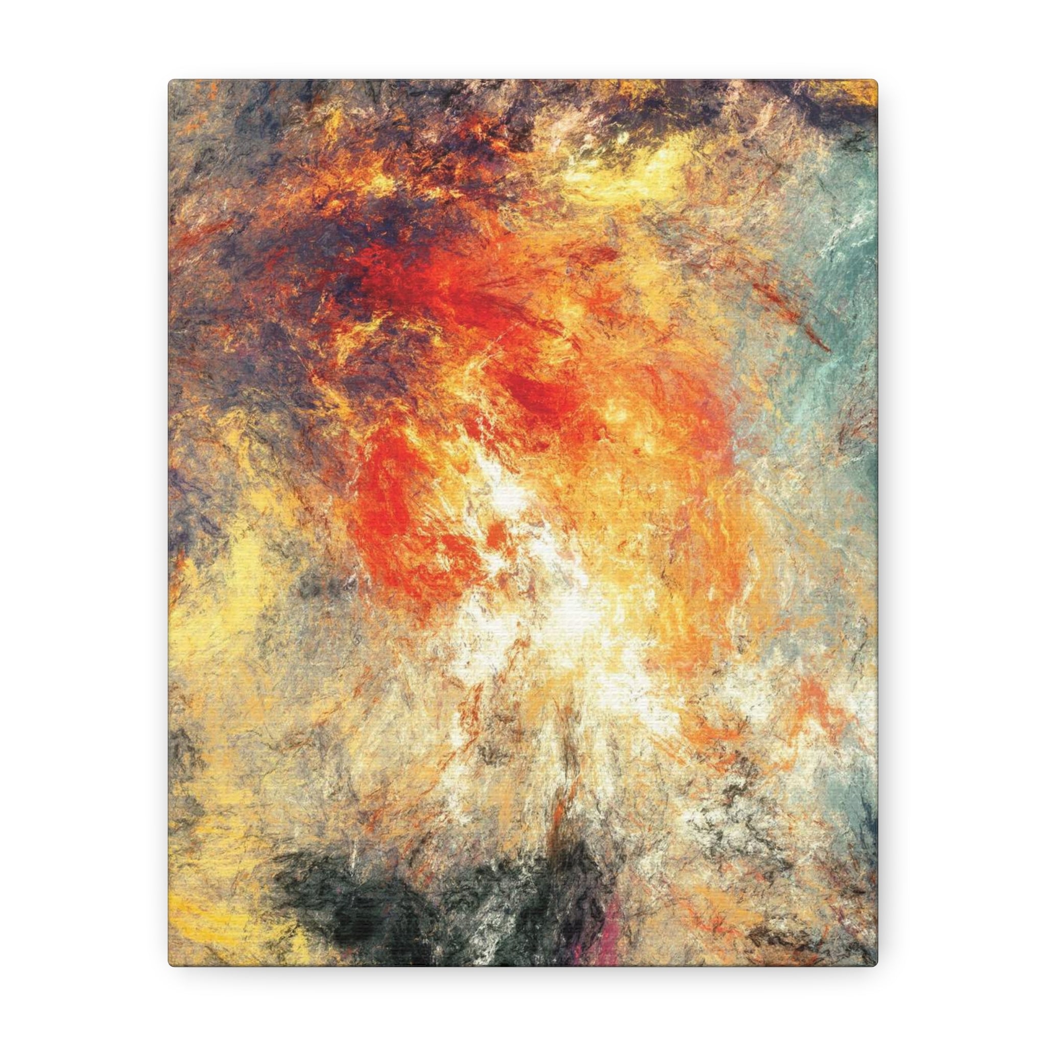 Abstract Firestorm Matte Canvas Print — Stretched 1.25" Wall Art 
