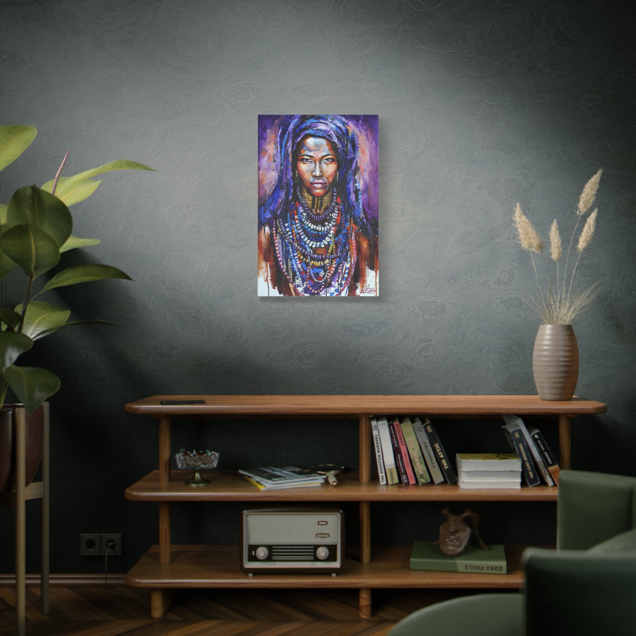 Tribal Queen Canvas Art - Stunning Portrait for Your Space - TheKaraHan