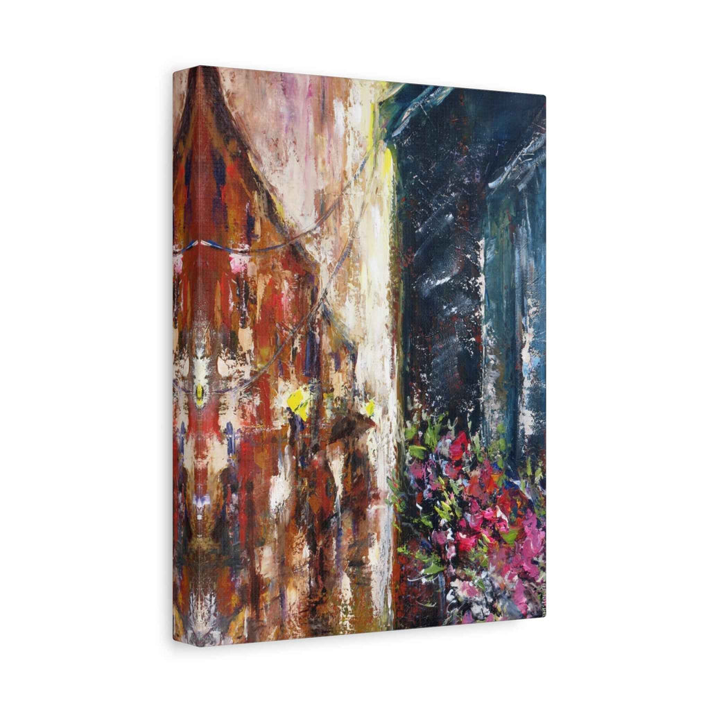 Abstract Floral Canvas Art – Matte Stretched Street Art Painting - TheKaraHan