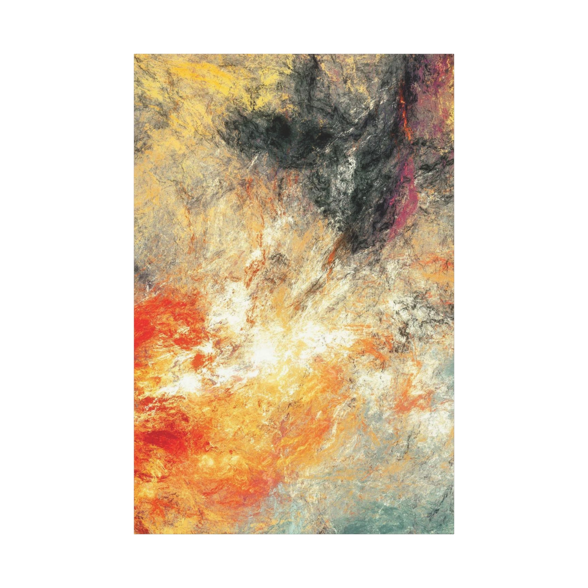 Abstract Firestorm Matte Canvas Print — Stretched Wall Art 