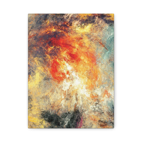 Abstract Firestorm Matte Canvas Print — Stretched 1.25" Wall Art