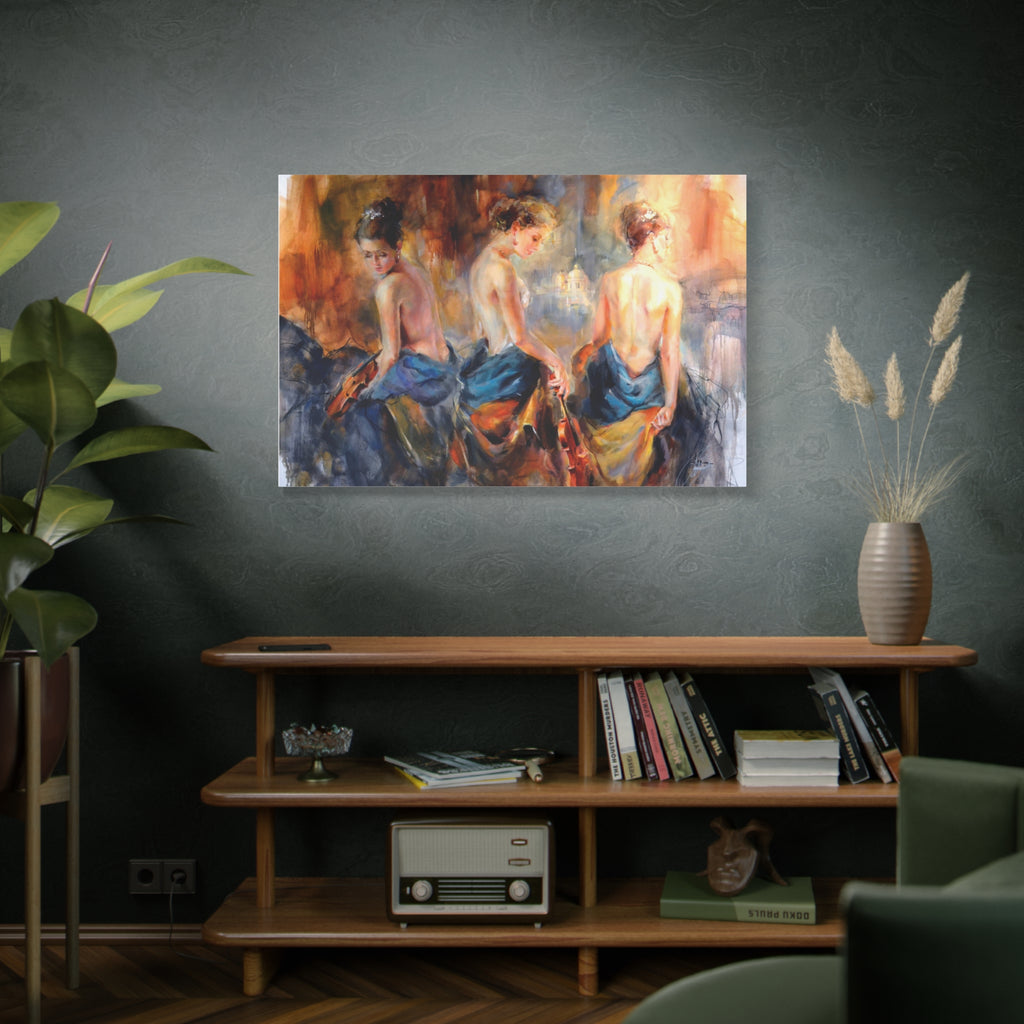 Impressionist Ballerinas Matte Stretched Canvas 
