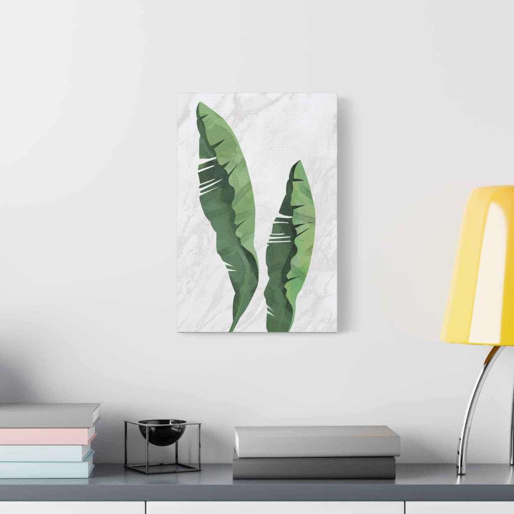 Banana Leaf Canvas Wall Art - Matte Stretched 1.25" - TheKaraHan