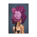 Floral Masked Woman Wall Art - TheKaraHan