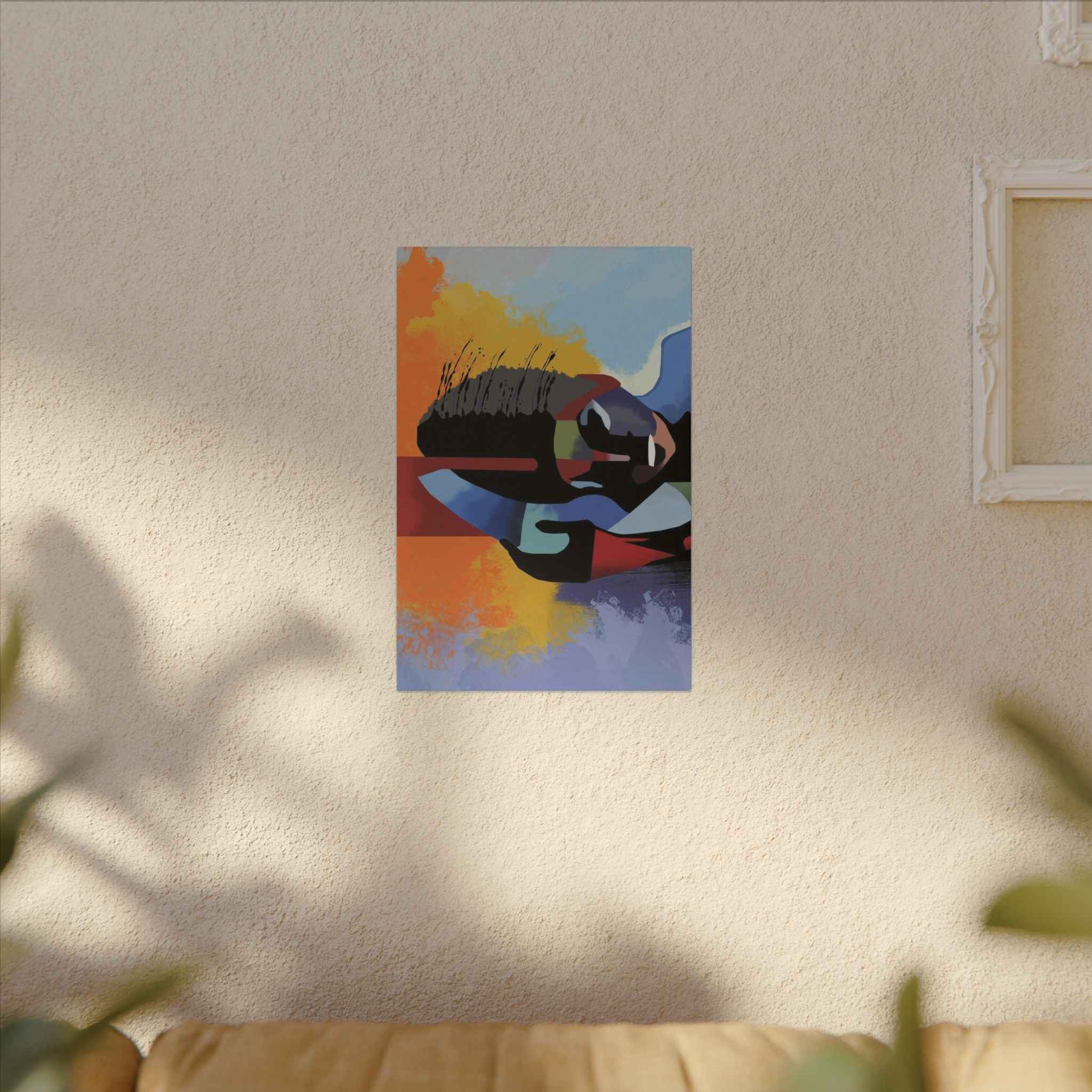 Abstract Guitar Art Canvas - Colorful Modern Music Wall Decor for Your Space - TheKaraHan