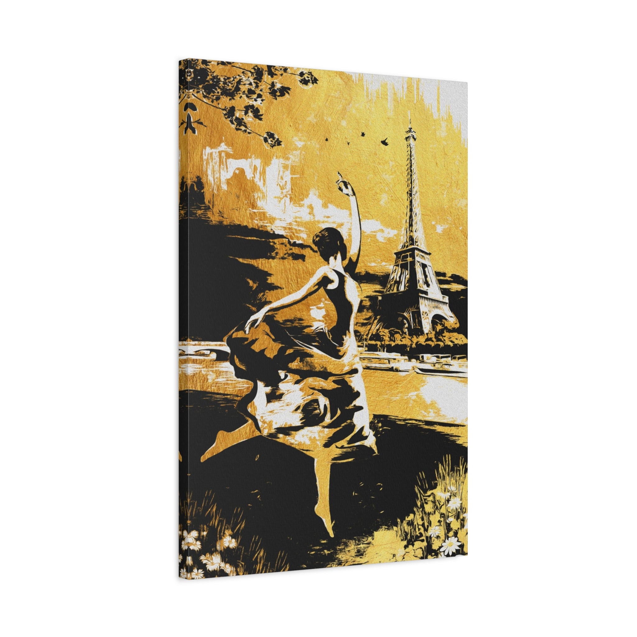 Ballet in Paris Canvas Print — Eiffel Tower Dancer Wall Art