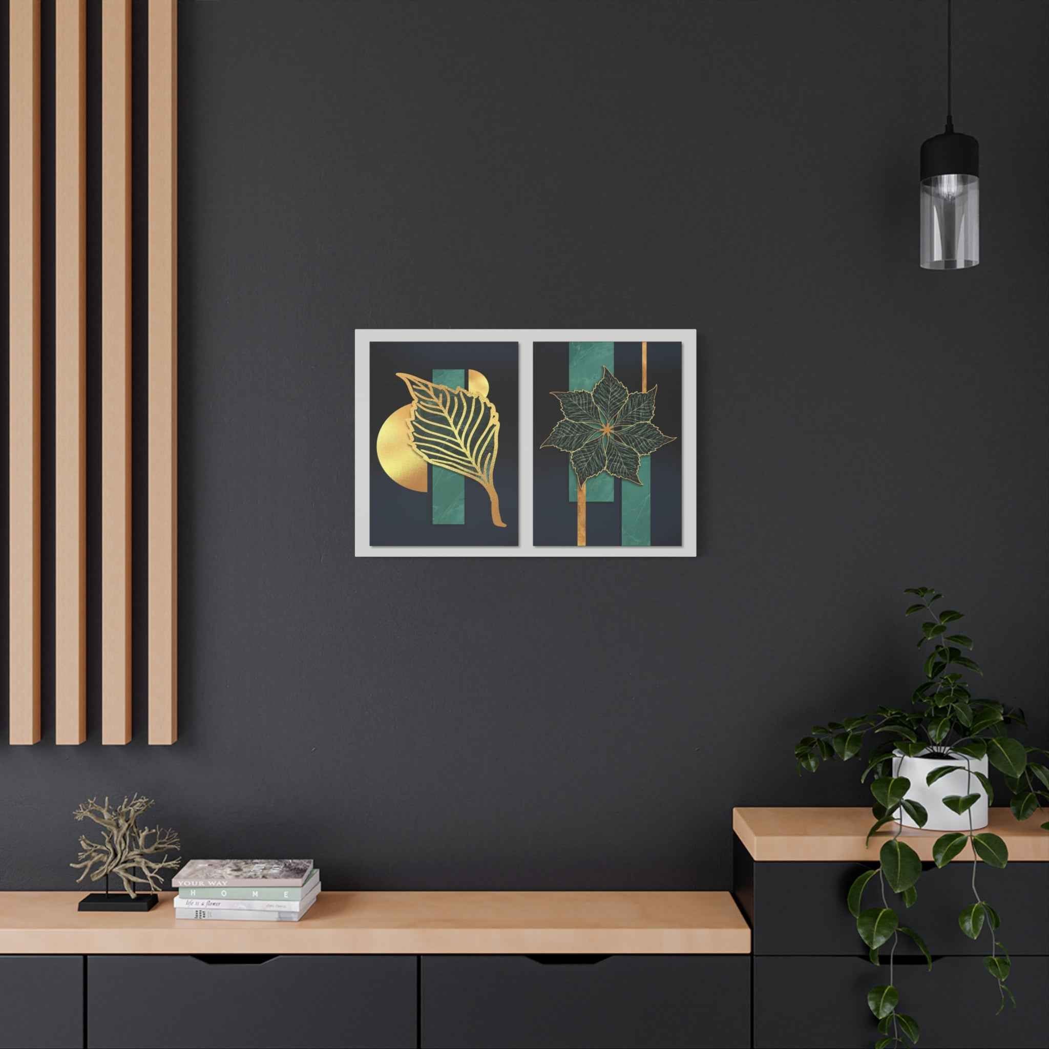 Gold Leaf Wall Art - Botanical Abstract Prints