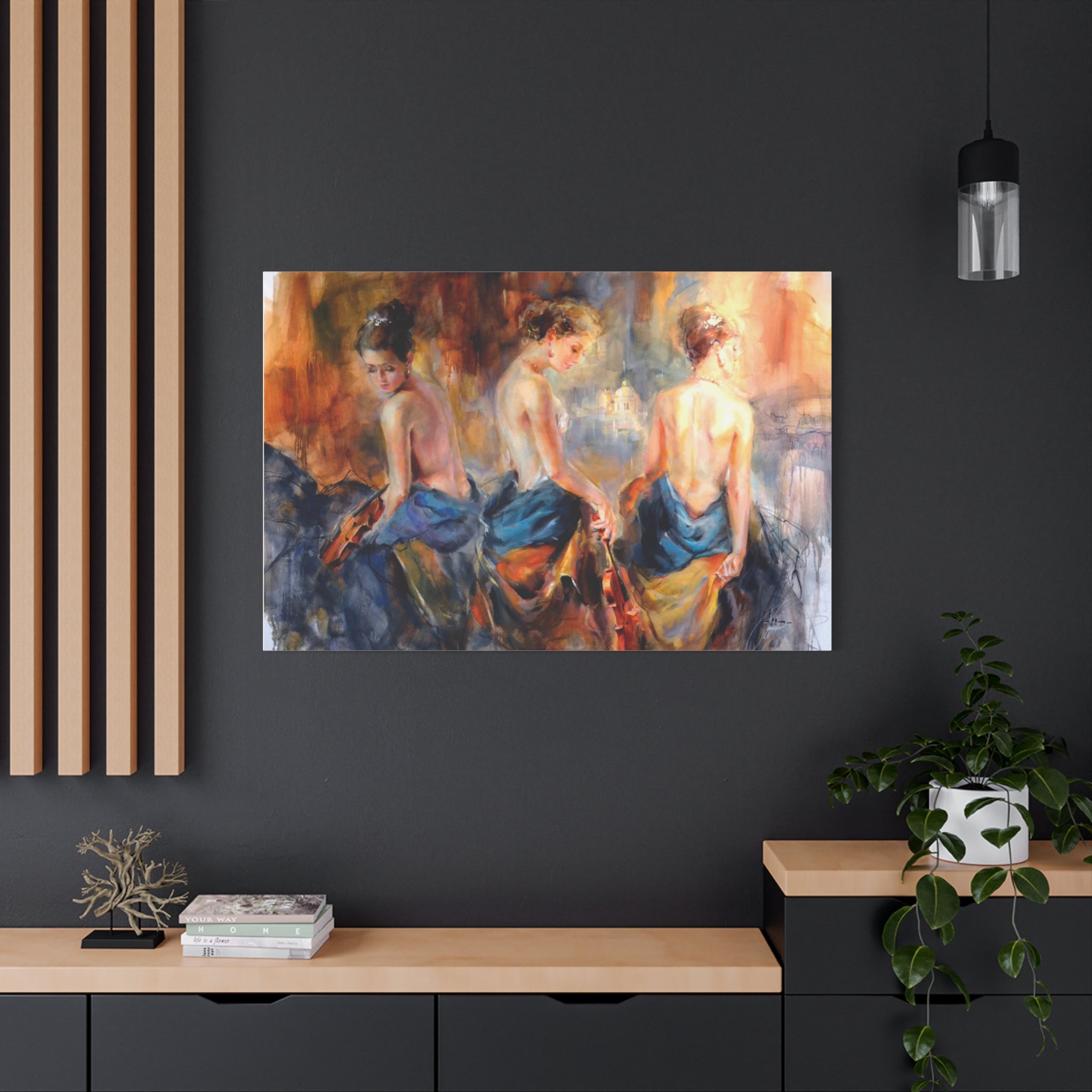 Impressionist Ballerinas Matte Stretched Canvas 