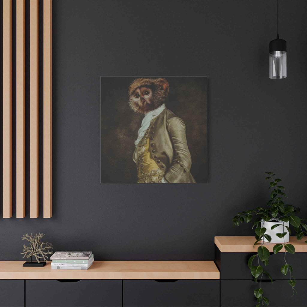 Regal Monkey Canvas Art - Unique Portrait for Stylish Home Decor