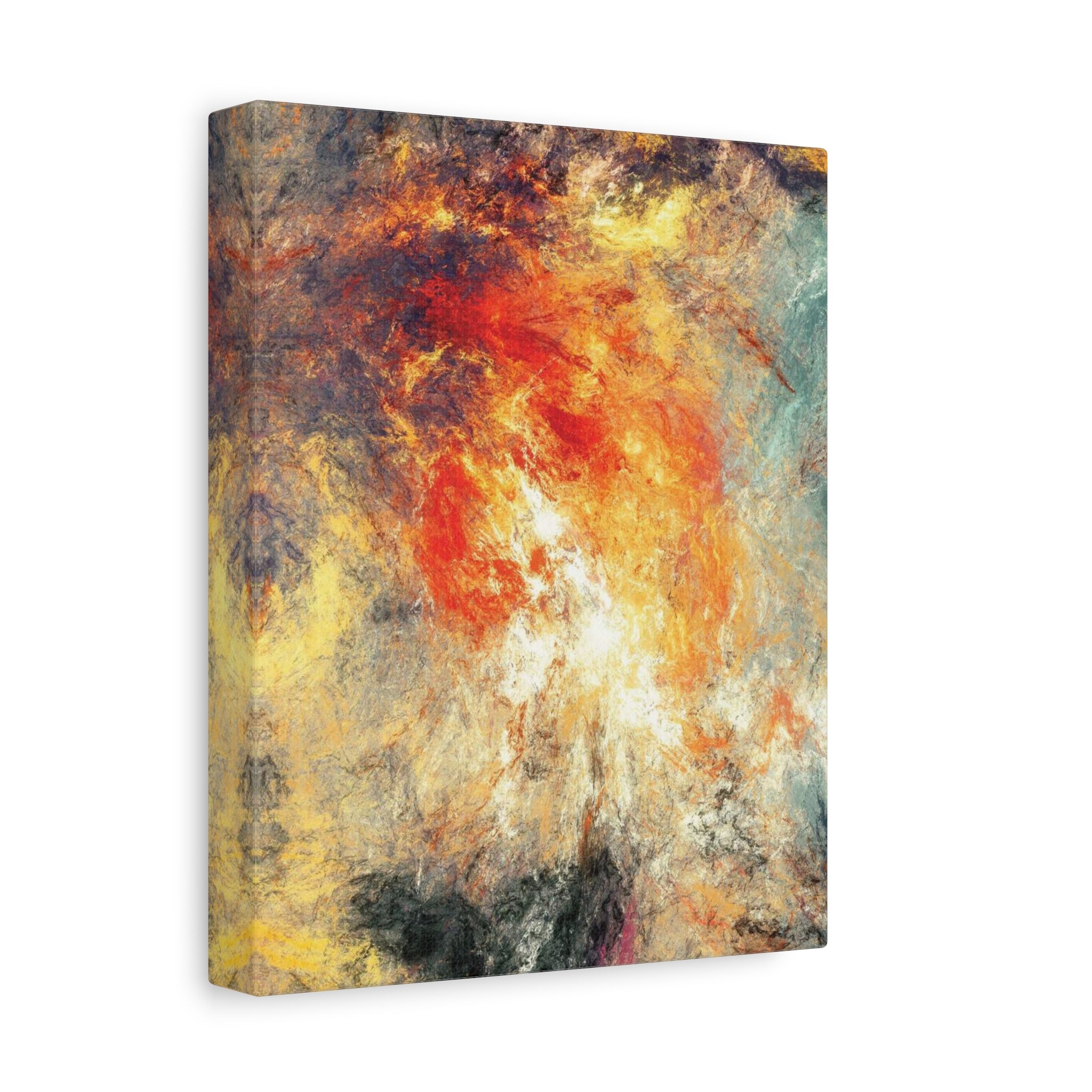 Abstract Firestorm Matte Canvas Print — Stretched 1.25" Wall Art 