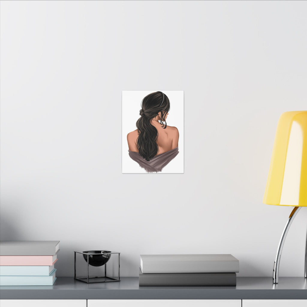 Portrait Canvas Print Woman Back View with Loose Ponytail – Perfect Home Decor for Every Room - TheKaraHan