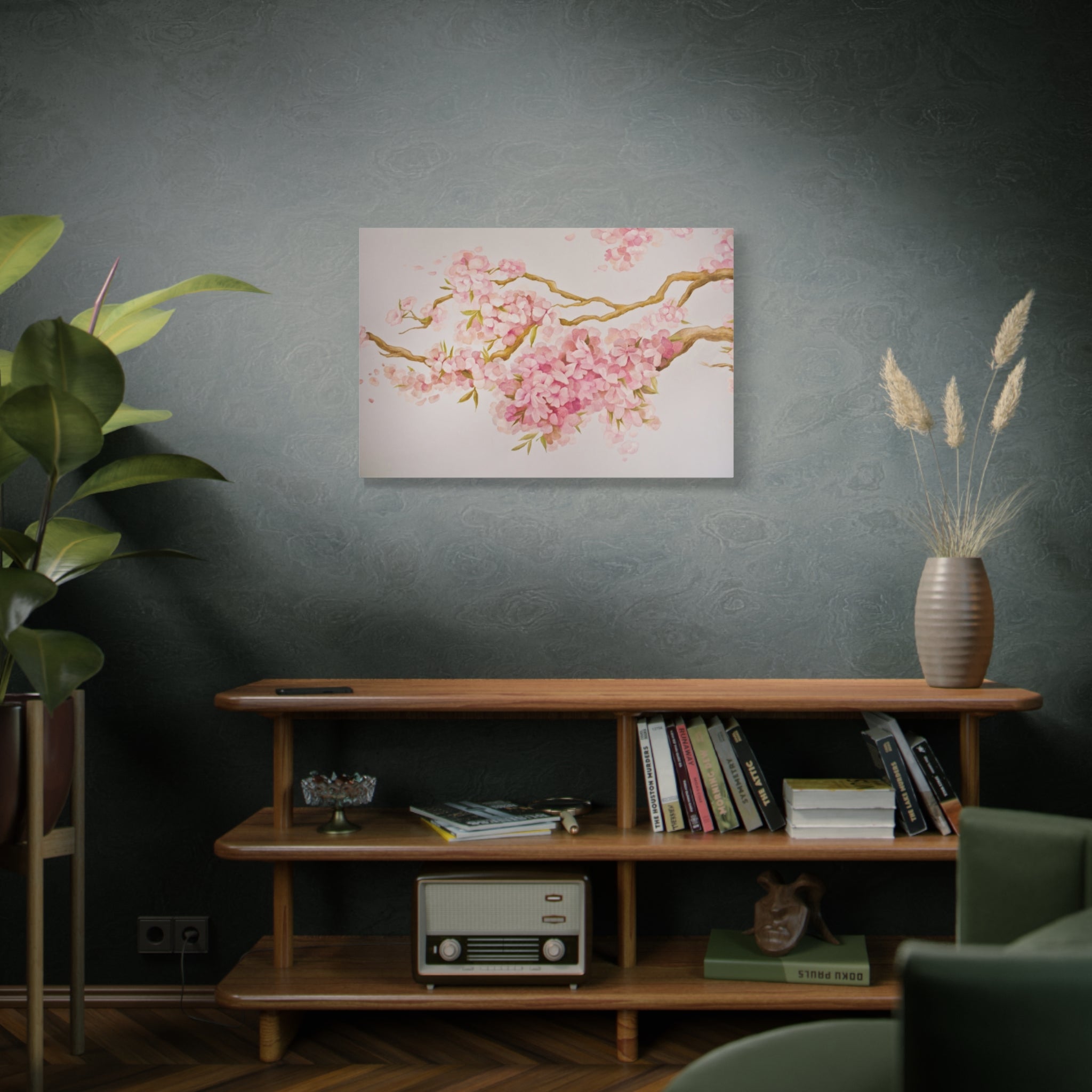 Cherry Blossom Branch Matte Canvas Wall Art – Stretched 1.25" 