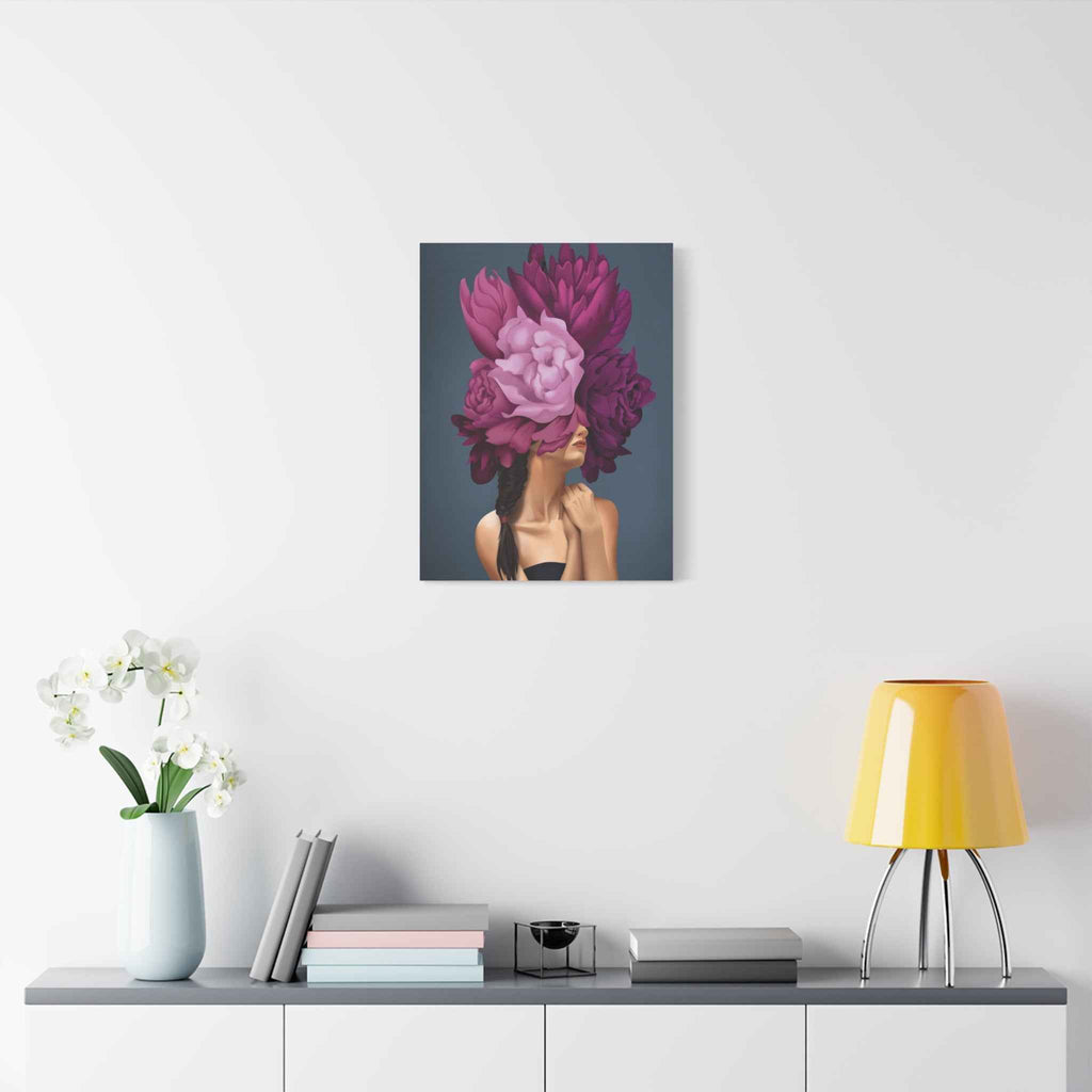 Floral Masked Woman Wall Art - TheKaraHan