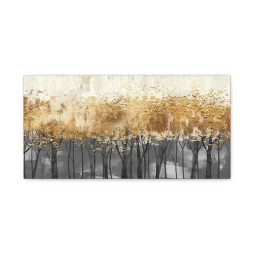 Abstract Golden Forest Canvas Wall Art