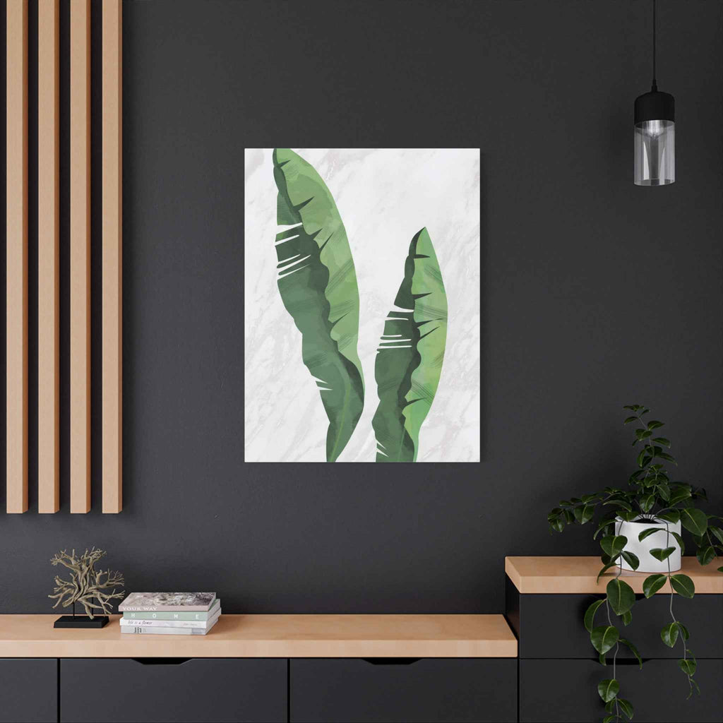 Banana Leaf Canvas Wall Art - Matte Stretched 1.25" - TheKaraHan
